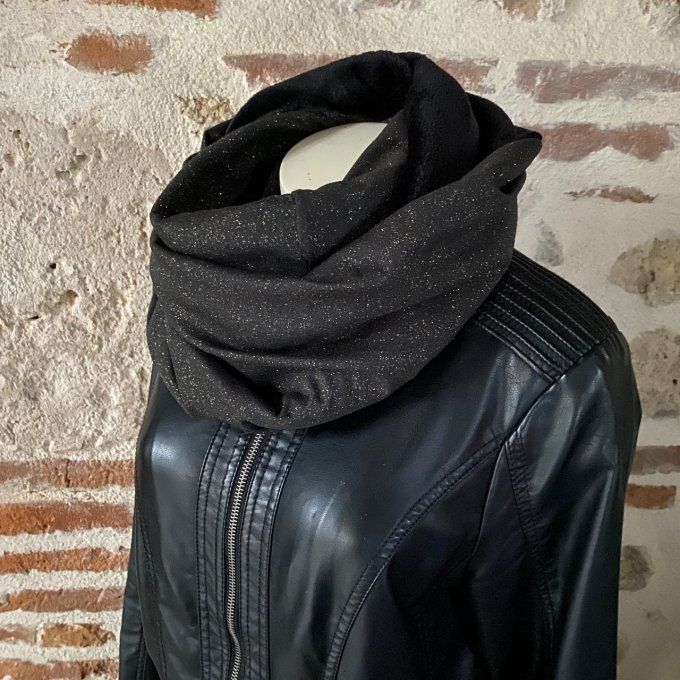 Snood XXL Anthracite Pailleté