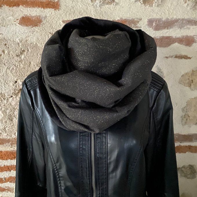 Snood XXL Anthracite Pailleté