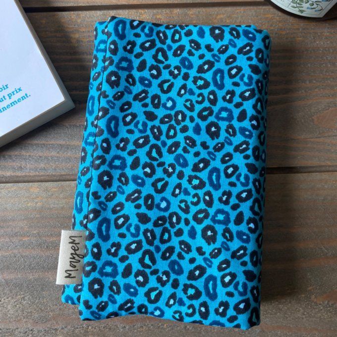 Couvre livre Léopard bleu
