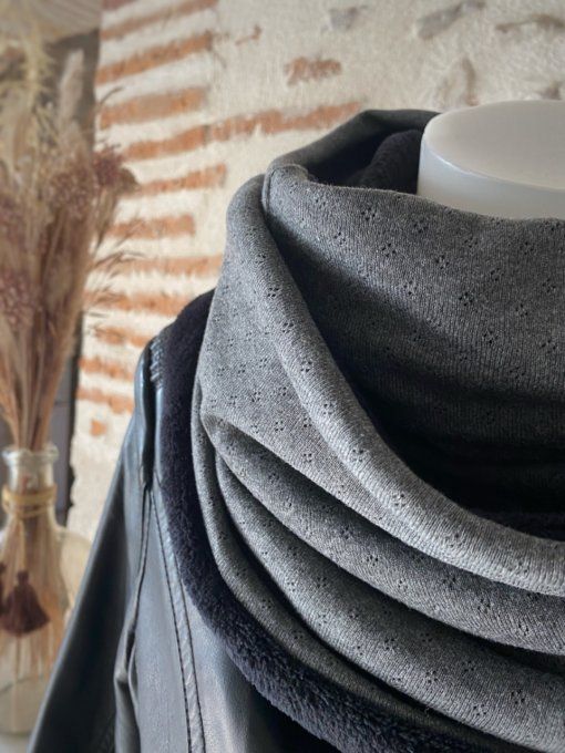 Snood XXL Pointoille gris