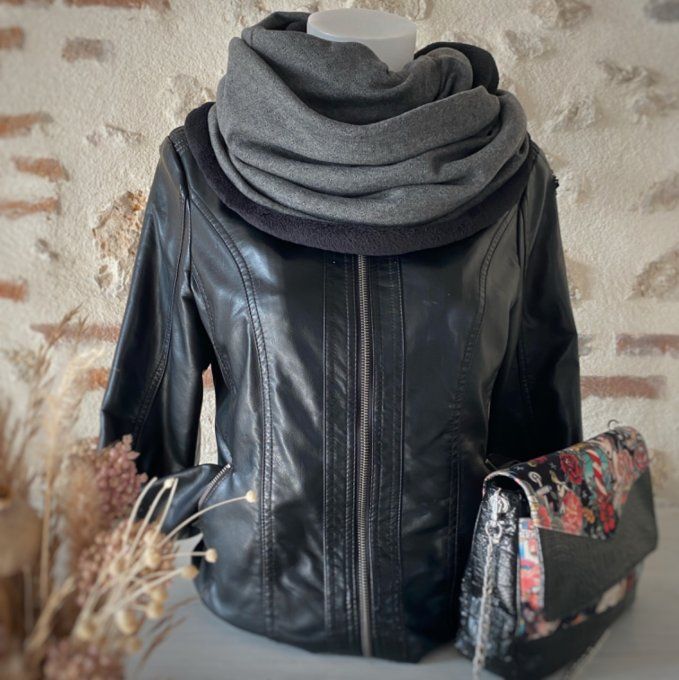 Snood XXL Pointoille gris