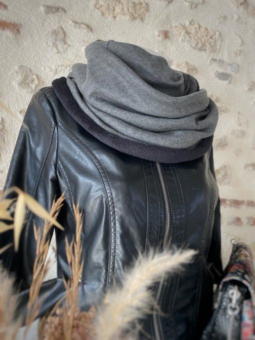 Snood XXL Pointoille gris