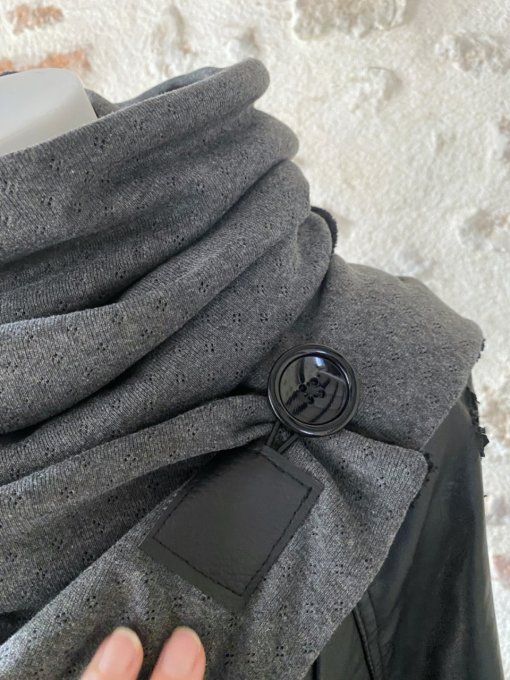 Echarpe chèche Pointoille gris