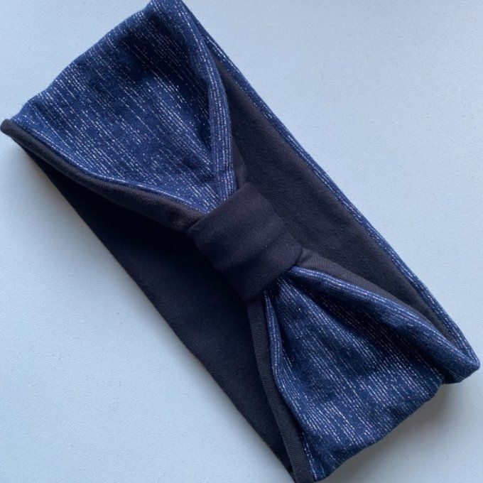 Bandeau cache oreilles Bleu Lurex