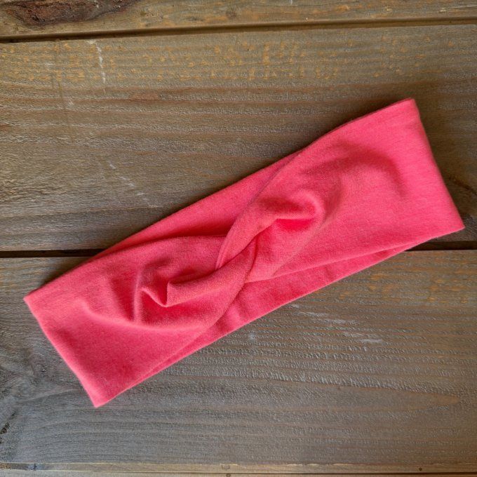 Le Bandeau Twisté Uni rose