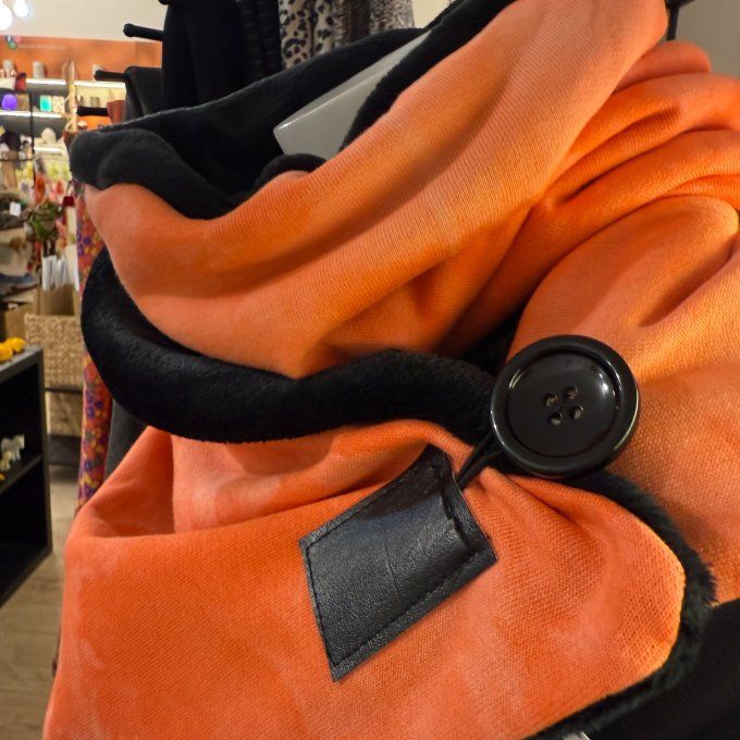 Echarpe chèche orange fluo