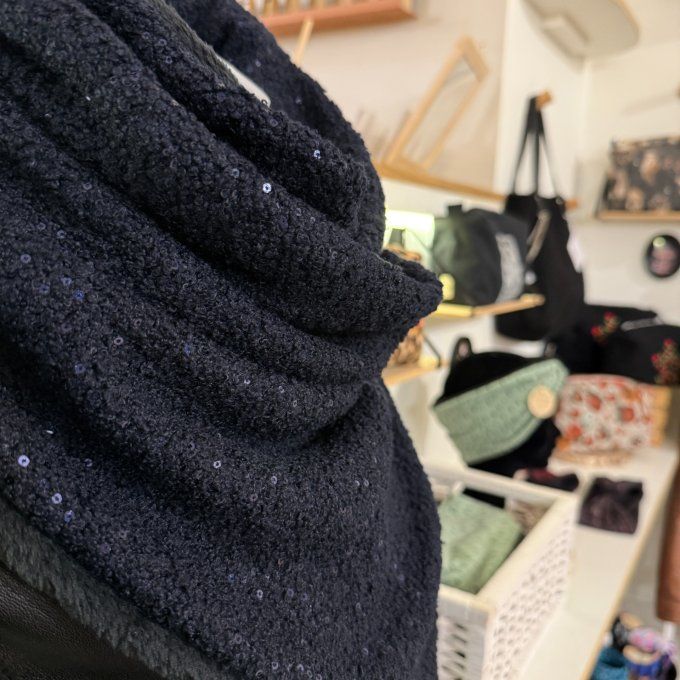 Echarpe chèche bleu nuit