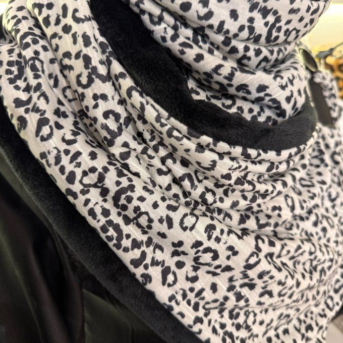 Echarpe chèche léopard