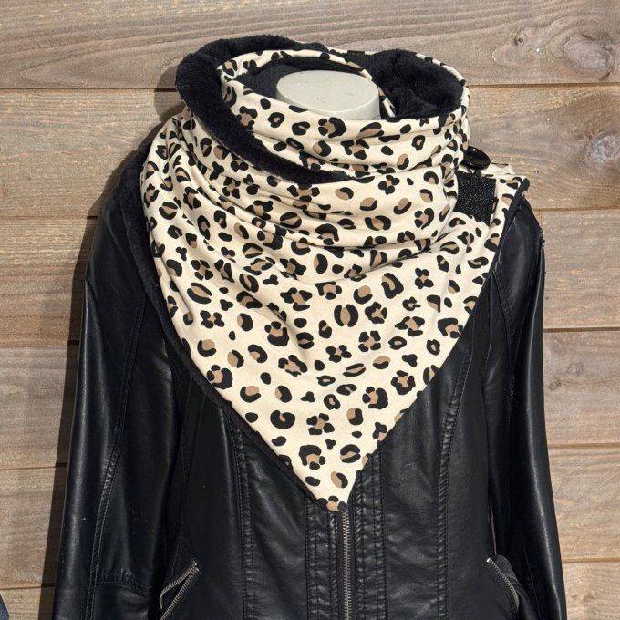 Echarpe chèche léopard