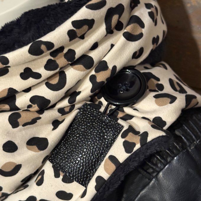 Echarpe chèche léopard