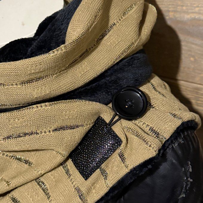 Echarpe chèche gold stripes