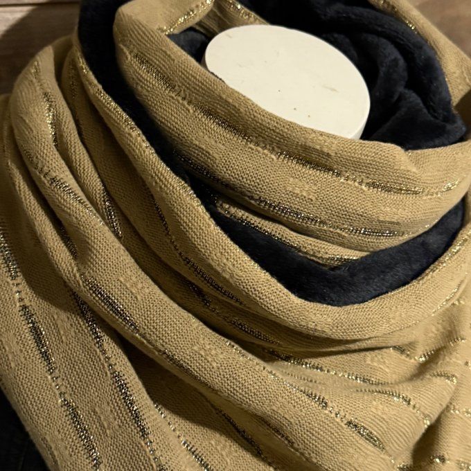 Echarpe chèche gold stripes