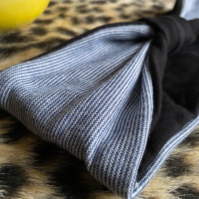 Bandeau cache oreilles Classic Blue Stripes