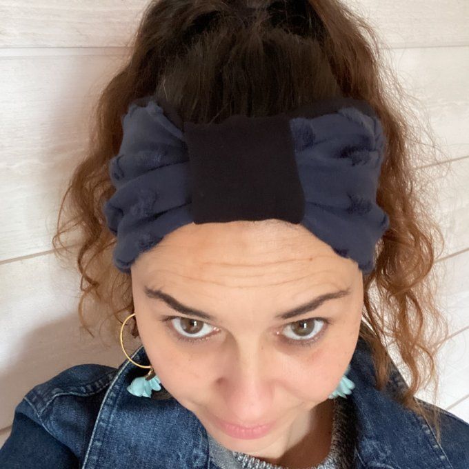 Bandeau cache oreilles Coeurs Velours