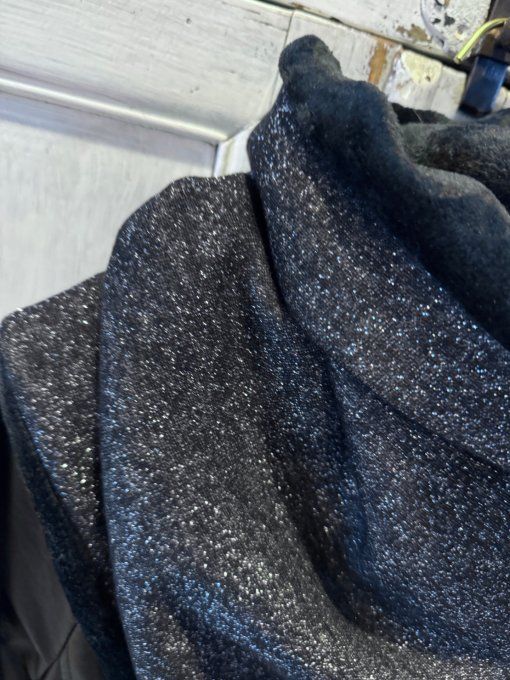 Echarpe chèche noir paillettes