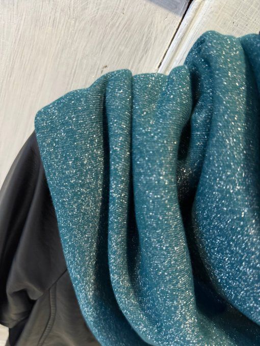 Echarpe chèche bordeaux vert sapin paillette 