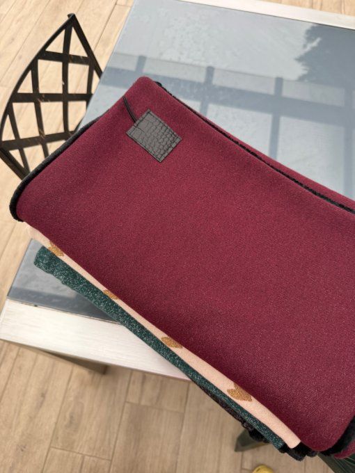 Echarpe chèche bordeaux paillette
