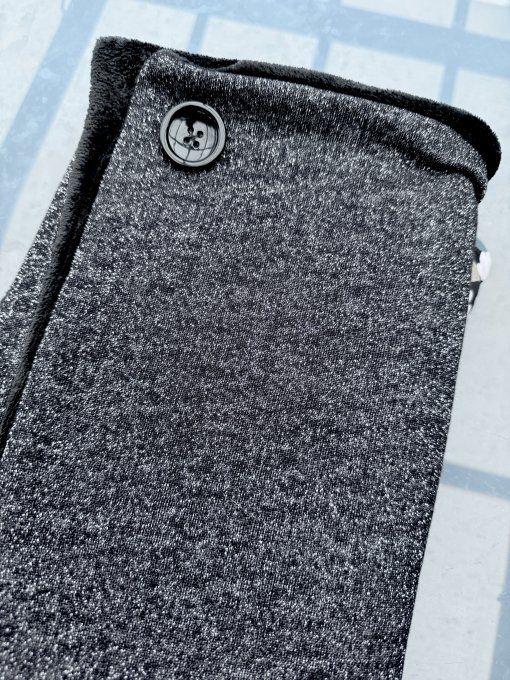 Echarpe chèche noir paillettes