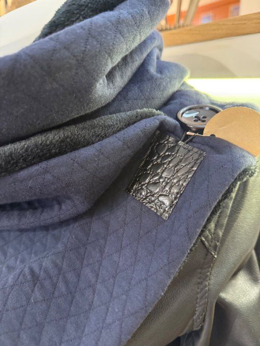 Echarpe chèche bleu nuit