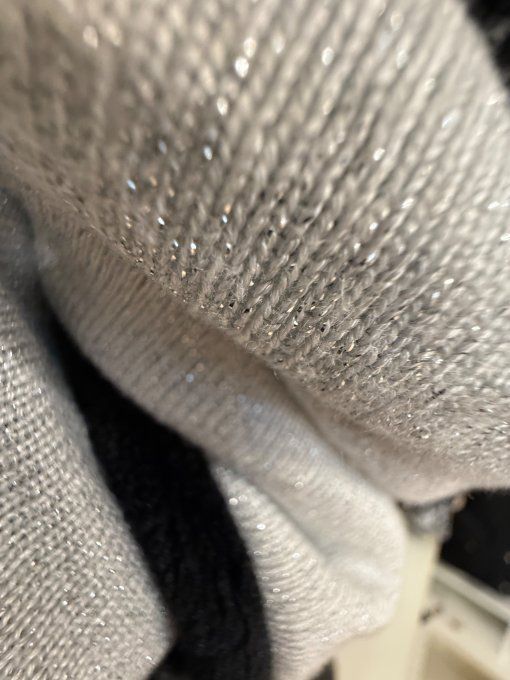 Snood XXL Soft Lurex argenté