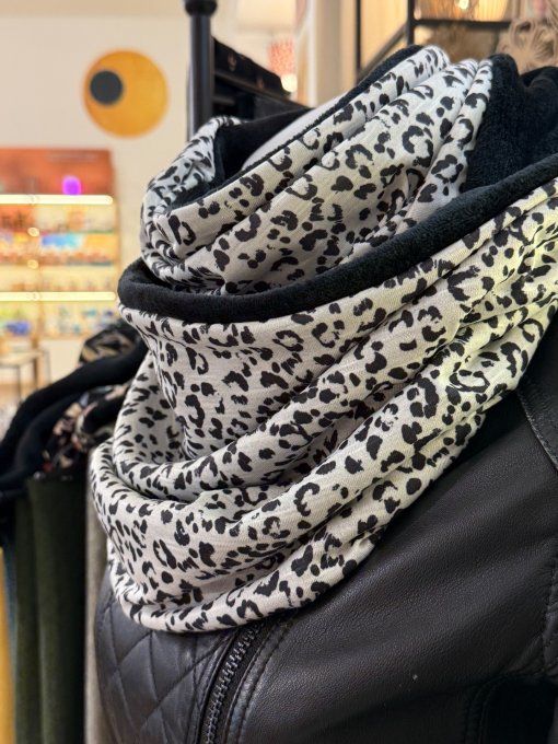 Snood XXL léopard double gaze