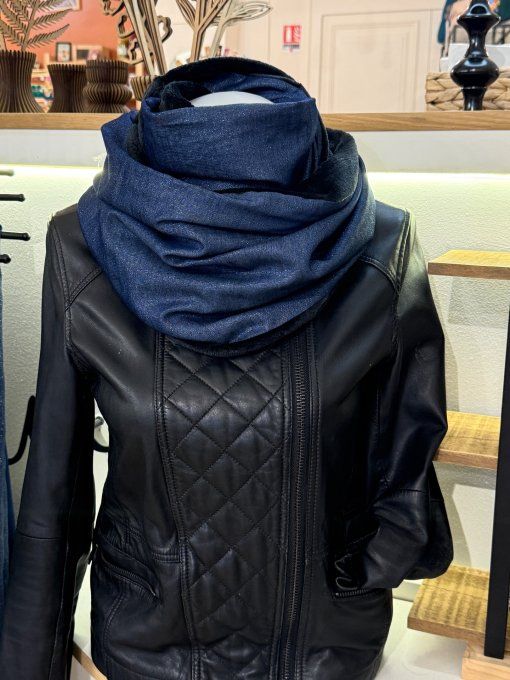 Snood XXL bleu denim
