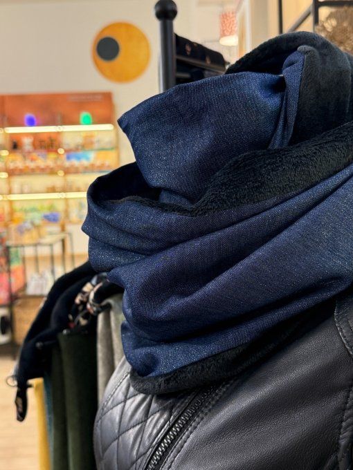 Snood XXL bleu denim