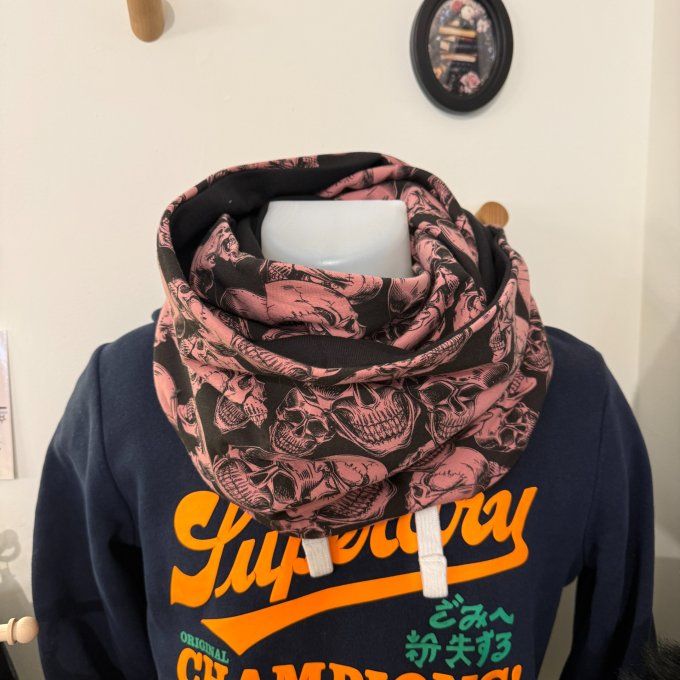 Snood XXL Pink Skulls