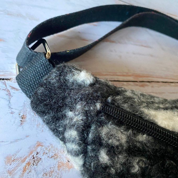 Sac Banane Tartan gris taille XL