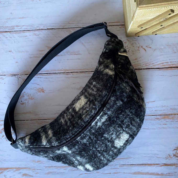 Sac Banane Tartan Gris taille L