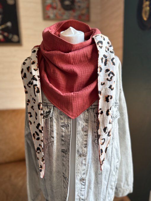 Foulard chèche Brique Irisé