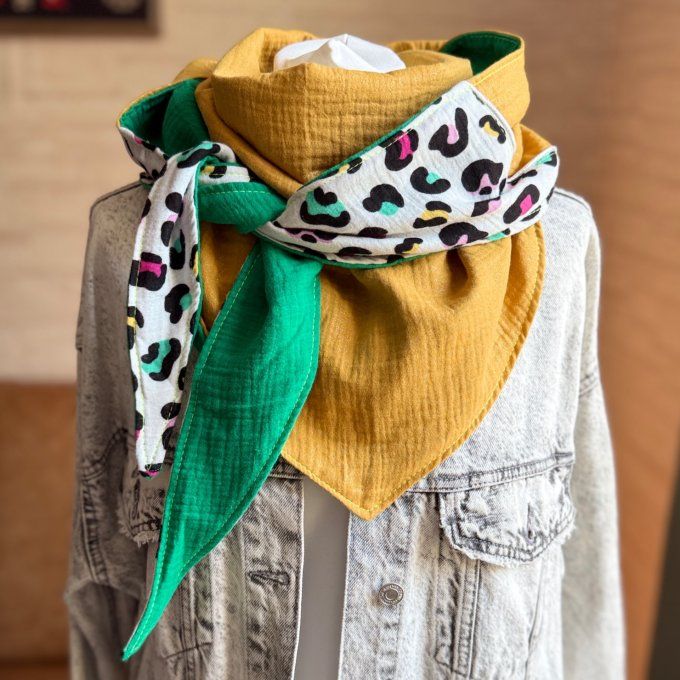 Foulard chèche Ocre irisé