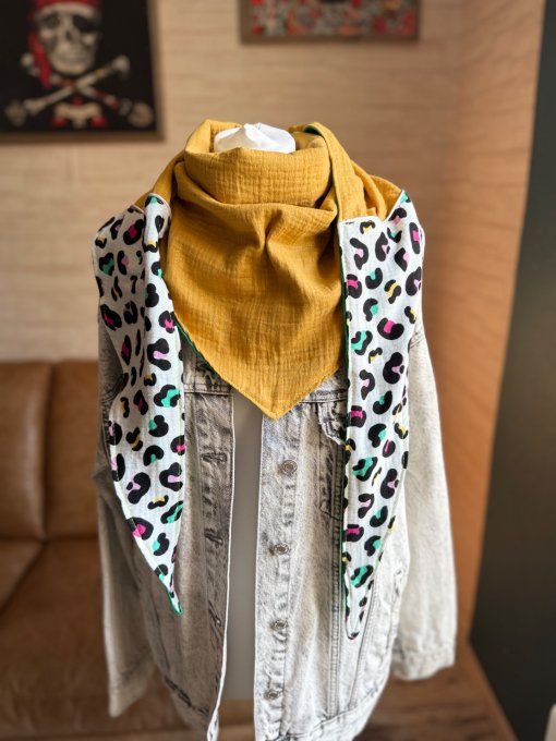 Foulard chèche Ocre irisé