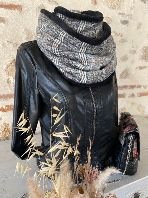 Snood XXL Lainage Prince de Galles