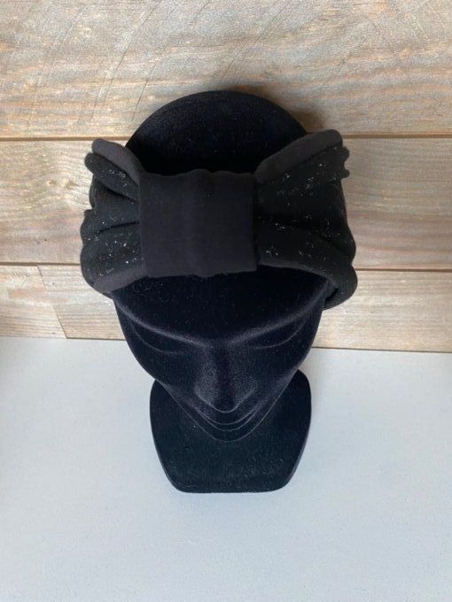 Bandeau cache oreilles Noir pailleté