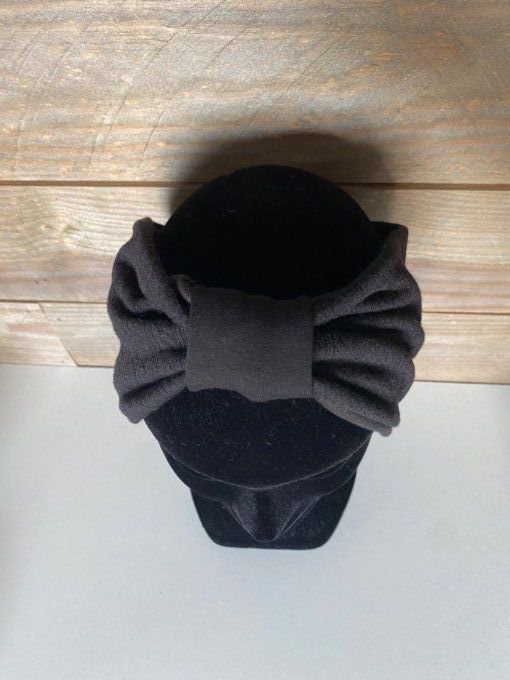 Bandeau cache oreilles Noir tricot