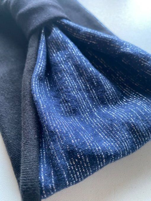 Bandeau cache oreilles Bleu Lurex