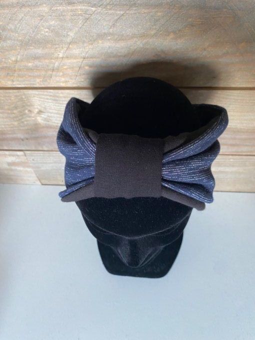 Bandeau cache oreilles Bleu Lurex