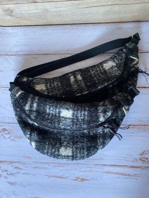 Sac Banane Tartan Gris taille L